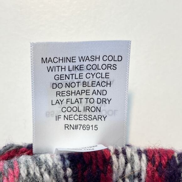 Appleseed’s Wool Blend Fair Isle Nordic Multicolor Knit Cardigan Sweater Sz L - Picture 8 of 10